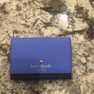 Blue Kate spade keychain wallet